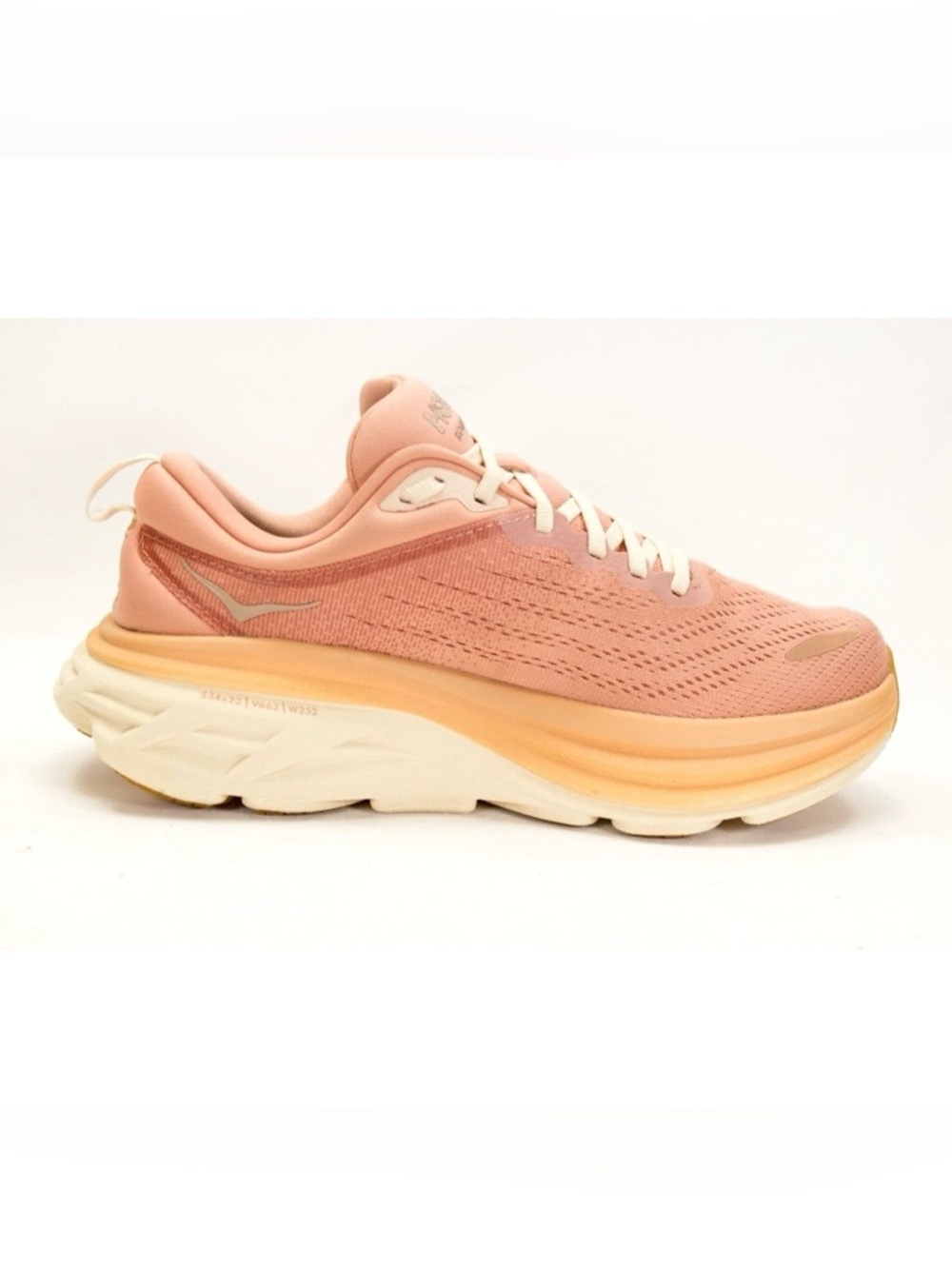 Hoka One One Bondi 8 Womens Size US 8 B Sandstone Cream Comfort Running Shoes - Picture 3 of 13